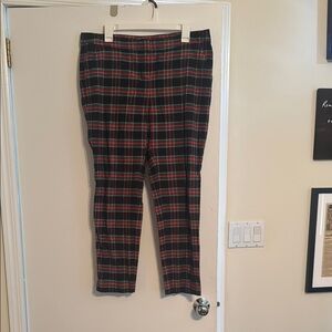 Classic Tartan Green Black and Red Plaid Dress Pants